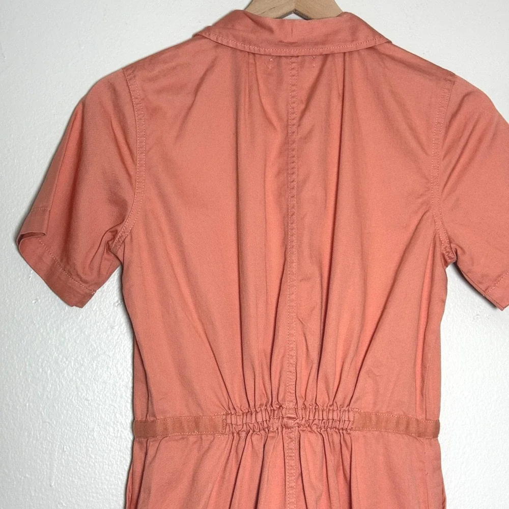 Madewell NEW Womens‎ Utility Jumpsuit Size 0 Orange Wide Leg Coveralls Boho 90s